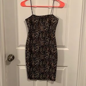 SNAKESKIN BODYCON DRESS